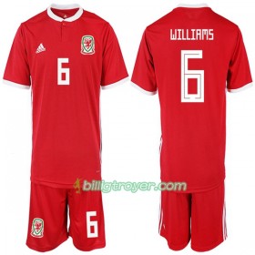 Billige Fotballdrakter Wales WILLIAMS 6 Barn Hjemmedraktsett 2018/19 Kortermet